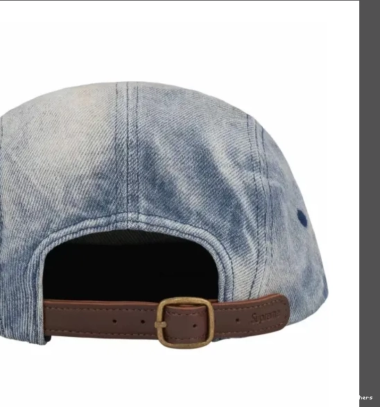 Washed Washed 24SS Blue Serpentine Chino Cowboy Button Pattern Hat Leather Baseball 0817